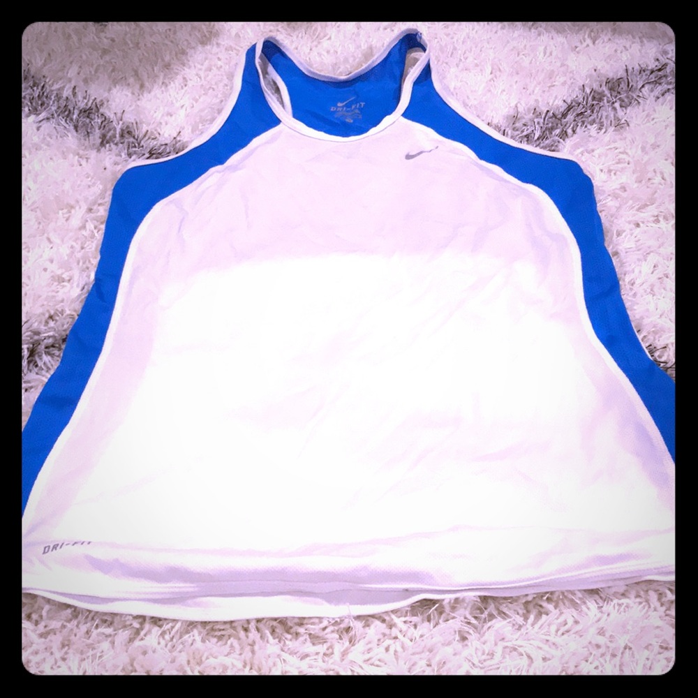 White racer back tank top from Nike